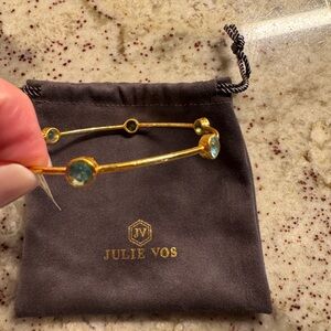 Julie Vos Milano Luxe Bangle Bahamian blue size: LARGE